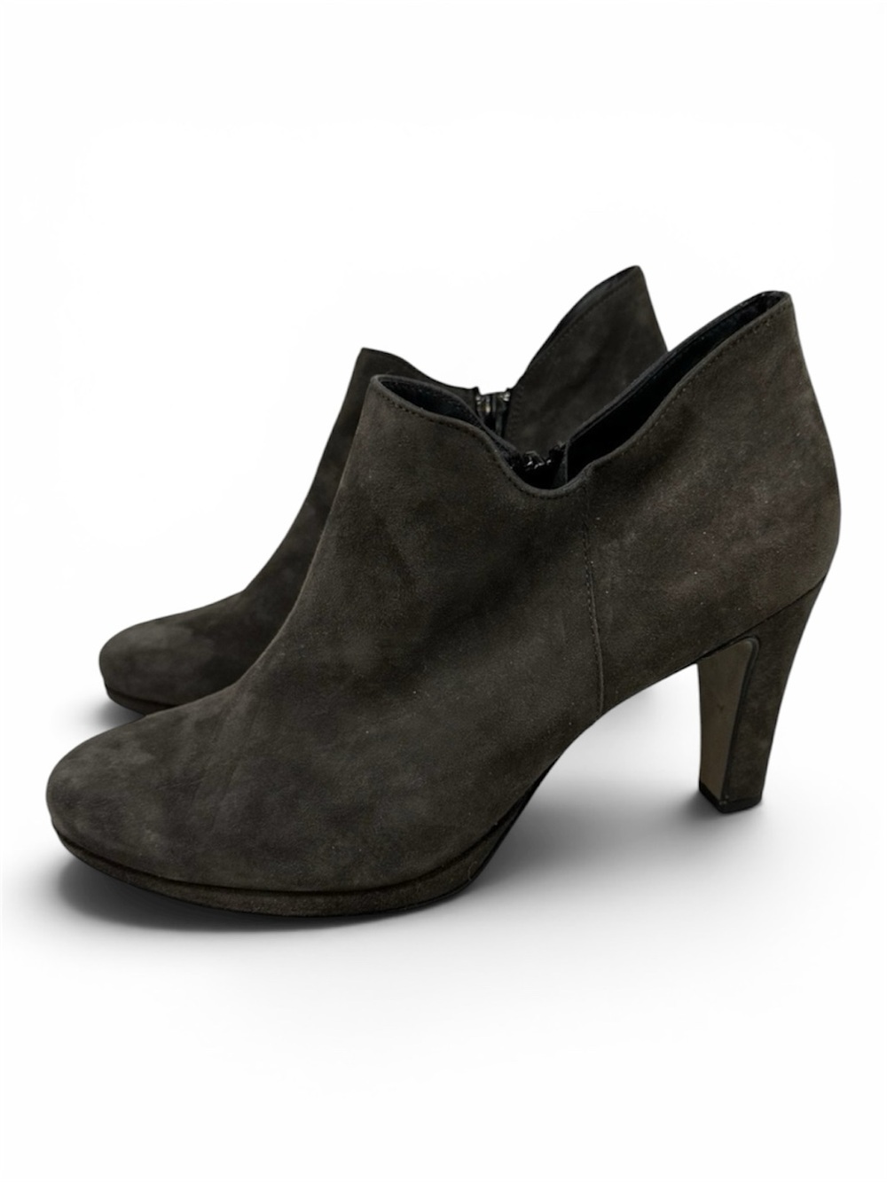 Paul Green Suede Ankle Bootie Charcoal Gray 8.5